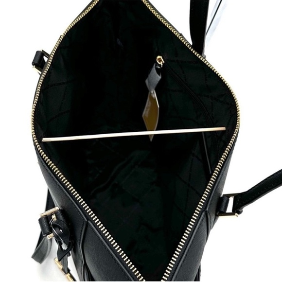 Michael Kors Large Charlotte Tote Bag & Large Double Zip Wallet Black - Picture 9 of 14